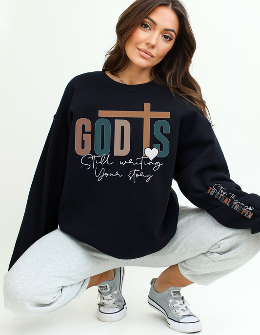 God is still writing your story crewneck sweater
