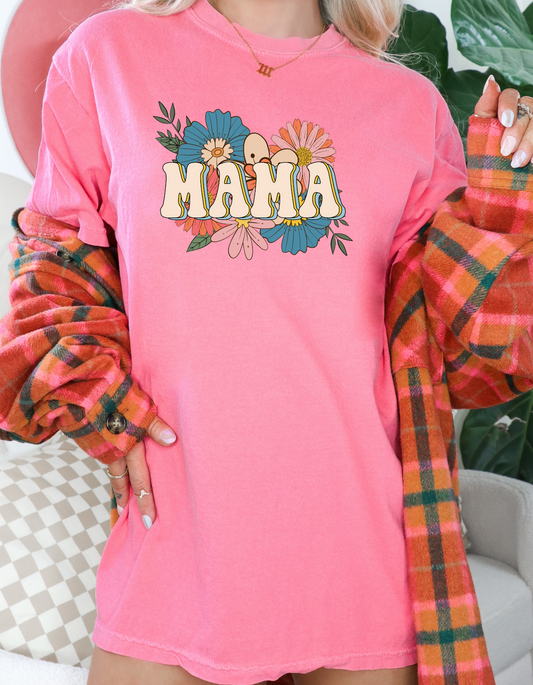 mama flower tshirt