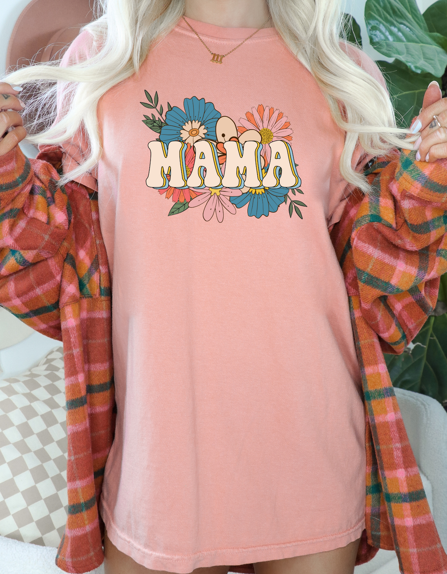 mama flower tshirt