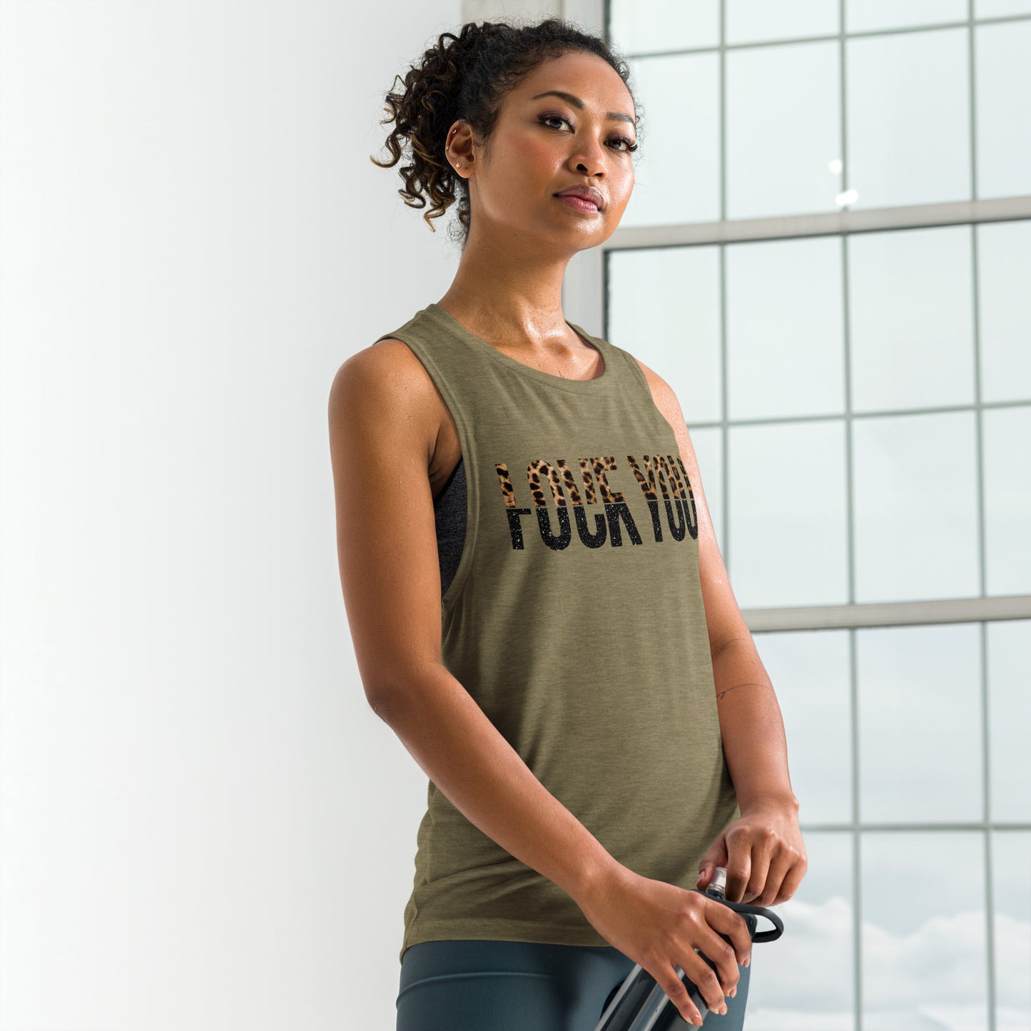 LOVE YOU F**K YOU Ladies’ Muscle Tank